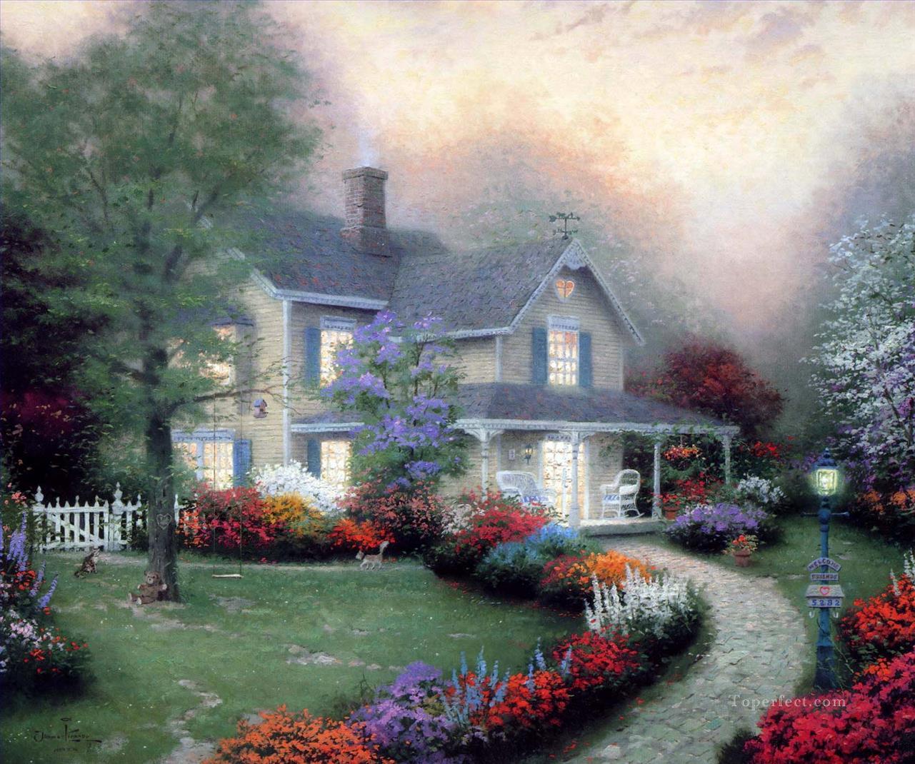 Home Is Where The Heart Is TK Christmas Oil Paintings